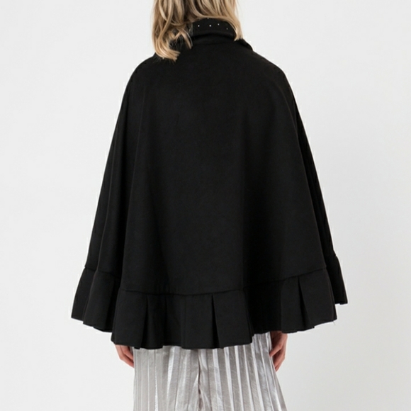 P.ROSSINI SHORT SWING BLACK CAPE - Picture 3 of 3